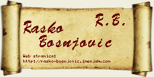 Raško Bošnjović vizit kartica